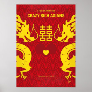 Póster No1094 My Crazy Rich Asians minimal movie