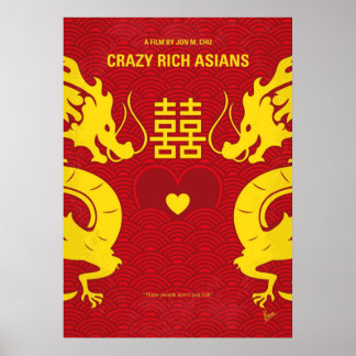 Póster No1094 My Crazy Rich Asians minimal movie