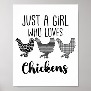 Póster No 1/2, sólo un Chica que ama a las gallinas, grac