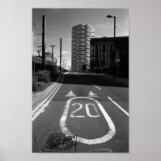 Póster No. 1 Croydon, Londres Reino Unido 8" x 12". Impri