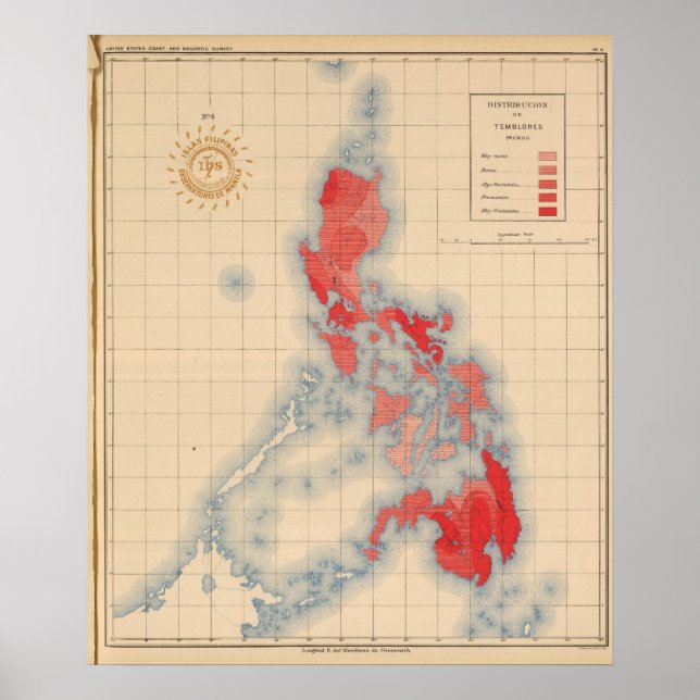 Póster No 6 Distribución Rótulos de Temblores (Frente)