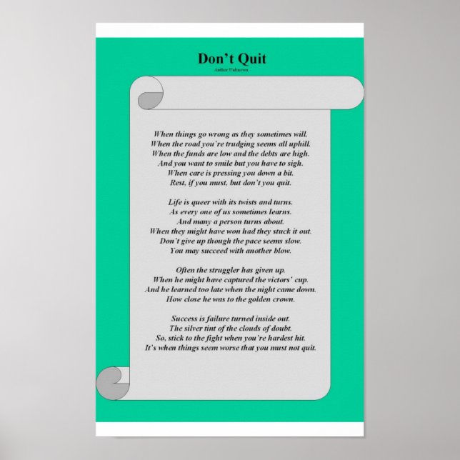 Póster No abandonar (Frente)