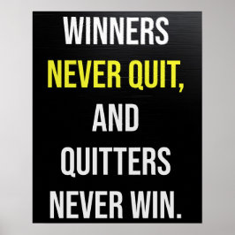 Póster No abandonar nunca la cita motivacional