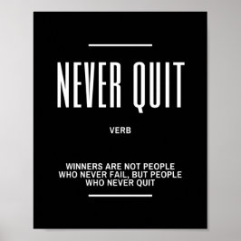 Póster No abandonar nunca la cita motivacional