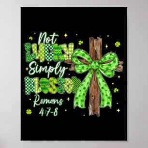 Póster No afortunados tréboles cristianos benditos st pat