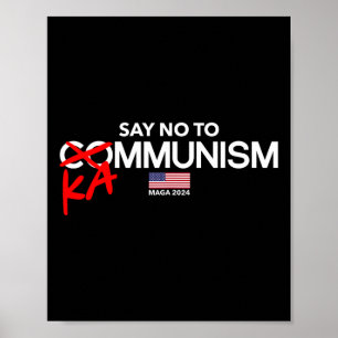 Póster No al comunismo en las elecciones de 2024