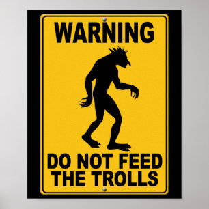 Póster No alimentar a los trolls