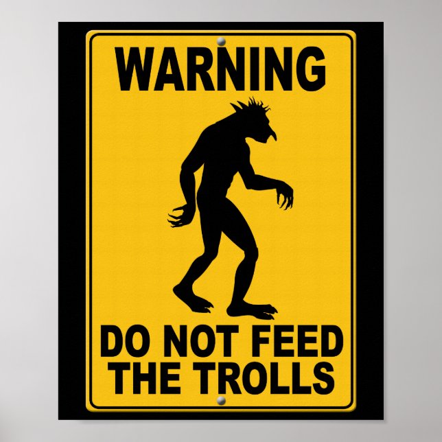 Póster No alimentar a los trolls (Frente)
