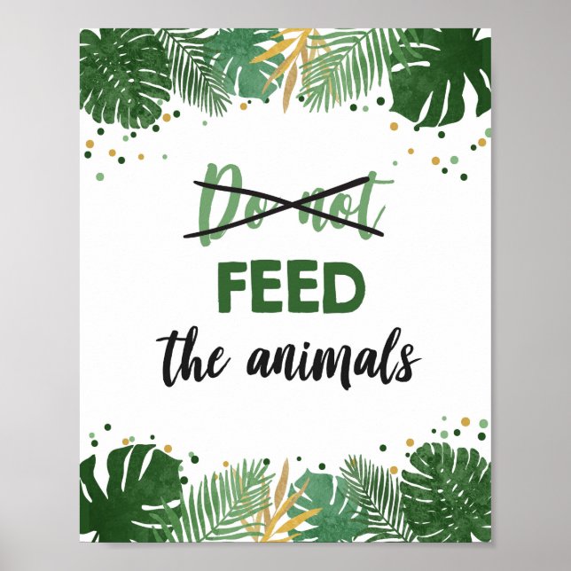 Póster No alimente a los animales Safari Boy tropical Cum (Frente)