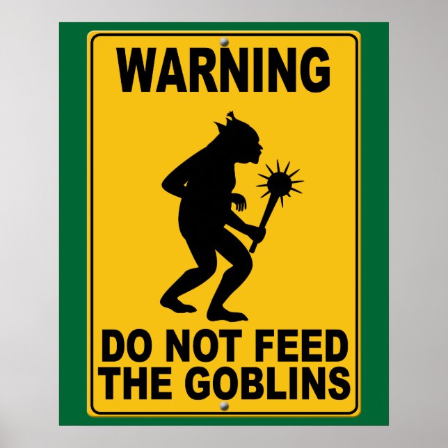 Póster No alimente a los Goblins (Frente)