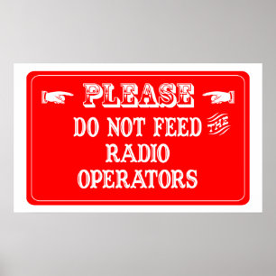 Póster No alimente a los operadores de radio