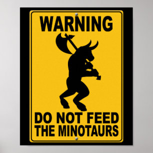 Póster No alimente el Minotaurs