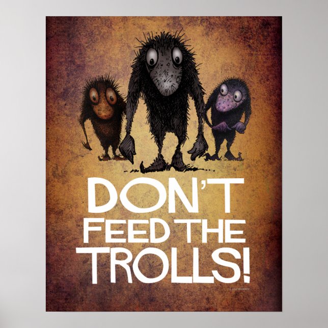 Póster No alimentes a los trolls graciosos (Frente)