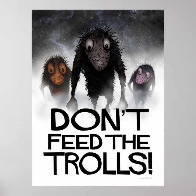 Póster ¡No alimentes a los trolls! Meme de Internet diver (Frente)