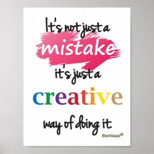 Póster No apenas un error, apenas un poster creativo de