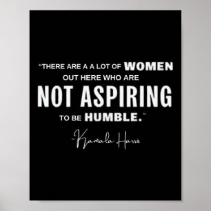 Póster No aspira a ser humilde feminista Kamala Harris M