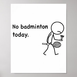 Póster No Bádminton Hoy Jugador Jugadores Entrenador Afic
