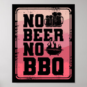 Póster No Bebe No Bbq Byrbecue Grill Grill Cook