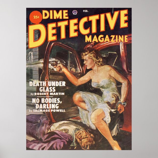 Póster No Bodies Darling  Dime Detective Magazine  (Frente)