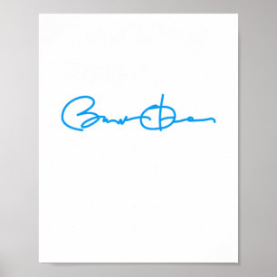 Póster No boo vota - Pegatina de Barack Obama (azul blanc