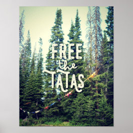 Póster No Bras Allowed In The Forest