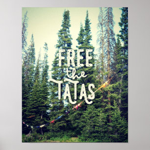 Póster No Bras Allowed In The Forest