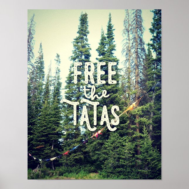 Póster No Bras Allowed In The Forest (Frente)