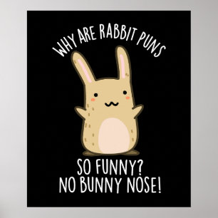 Póster No Bunny Nose Chistes divertidos de conejos con fo