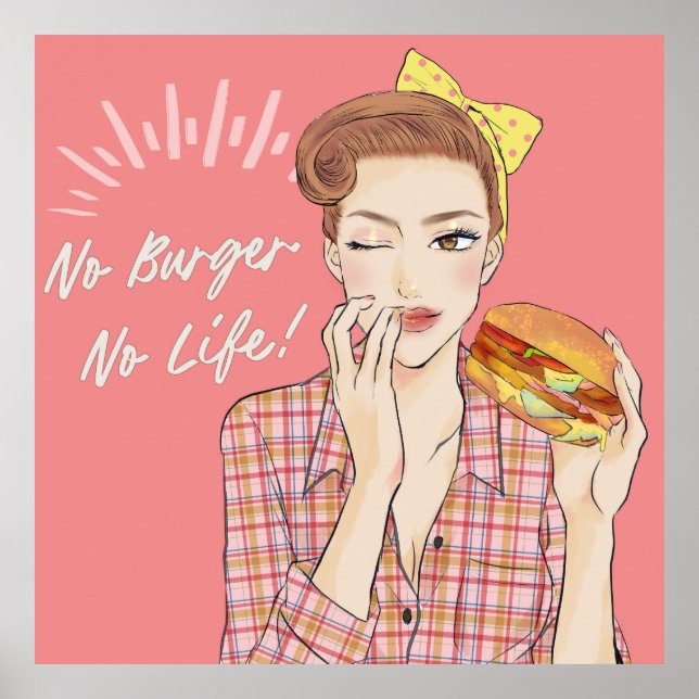 Póster No Burger No Life (Frente)