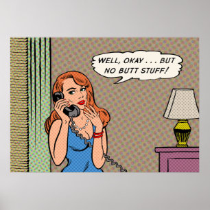 Póster "No Butt Stuff” Retro-Style Poster