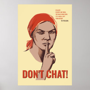 Póster No chantajee a Poster soviético de época con texto