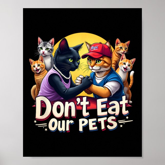 Póster No coman a nuestros Mascotas Debate de Trump 2024  (Frente)