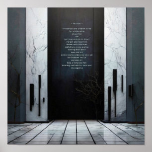 Póster NO CÓMO Poster de filosofía del poema