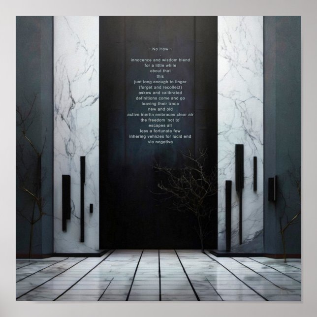 Póster NO CÓMO Poster de filosofía del poema (Frente)