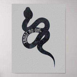 Póster No confíes en nadie Serpiente Snake 