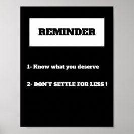 Póster NO CONFIGURAR POR MENOS Poster de citas de motivac