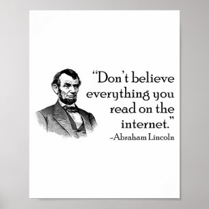 Póster No Creas Todo Lo Que Lees En Internet