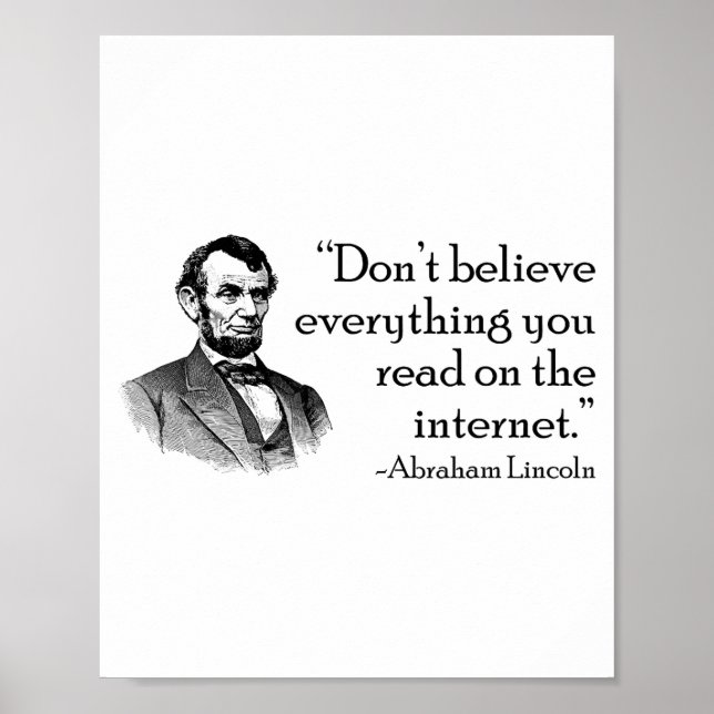 Póster No Creas Todo Lo Que Lees En Internet (Frente)
