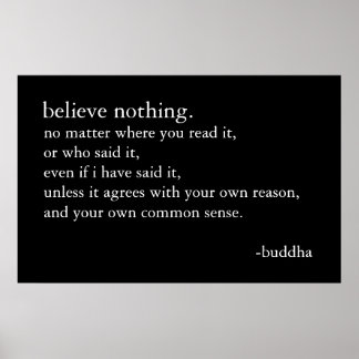 Póster No creer nada
