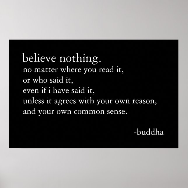 Póster No creer nada (Frente)
