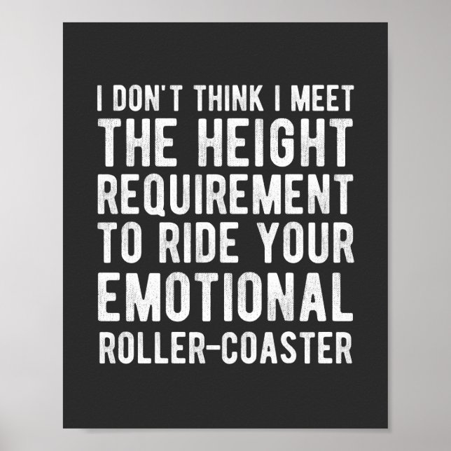 Póster No Creo Que Cumple Con El Requisito De Altura De R (Frente)