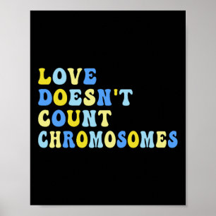 Póster No cuenta cromosomas T21 Conciencia del síndrome d