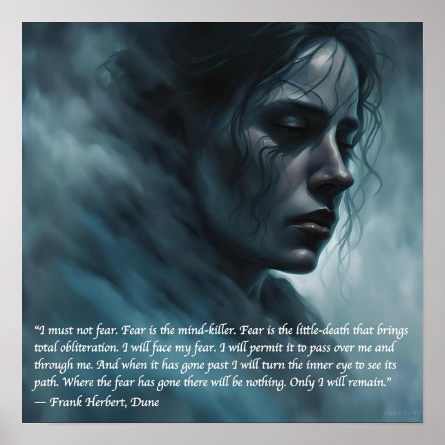 Póster "No debo temer". Poster de dunas (Frente)