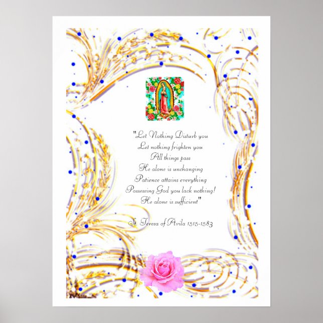 PÓSTER NO DEJE QUE NADA TE PERTURBE - CARTEL DE ORACIÓN (Frente)