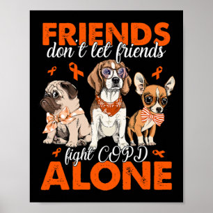 Póster No dejen que los amigos luchen contra las crías po