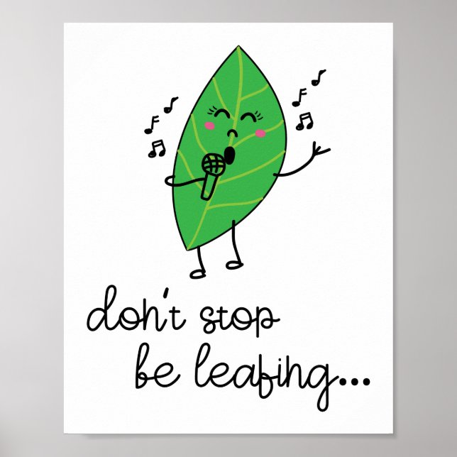 Póster No dejes de Beleafing Herb Pun (Frente)