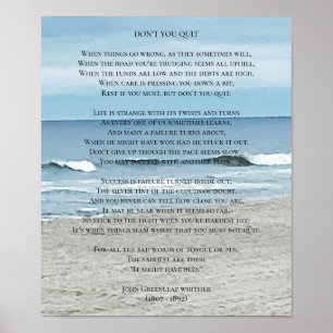 Póster No dejes de ver el océano de poema