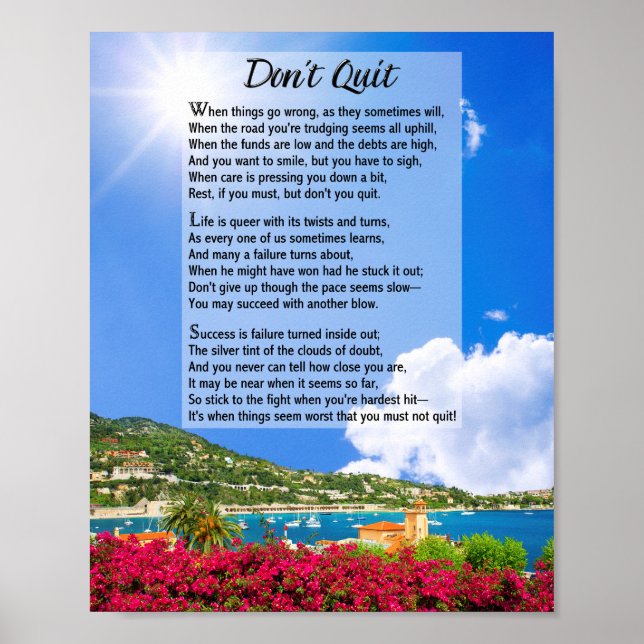 Póster No dejes el poema (Frente)