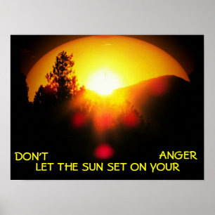 Póster No dejes que el sol se ponga en tu ira