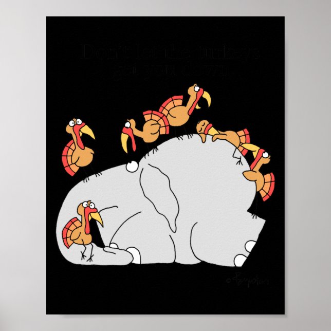Póster No dejes que los pavos te derrumben  (Frente)